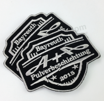 Clothing iron on custom garment embroidery patches