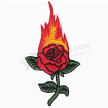 Cheap custom popular adhesive embroidery flower patch