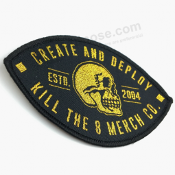 Best selling knitted gold silver woven patch