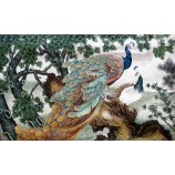 B162 Peacock Wall Art Painting Beautiful Decorative Mural
