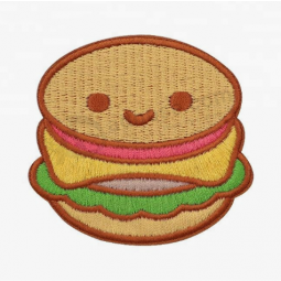 Mooie hambuger patches borduurwerk eten patch badge
