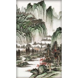 B166 zeitgenössische Kunst Tuschmalerei Dekoration Wand Landschaftsmalerei