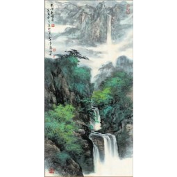B168 가정 장식을위한 고전적인 잉크 그림 현관 벽화