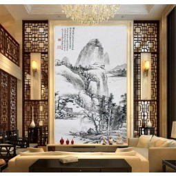 B170古代の絵画と風景家の装飾のための墨塗りの玄関壁画