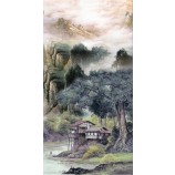 B173 prachtige bergen en rivieren traditionele chinese schilderkunst veranda muurschildering