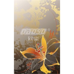 A032 Hand Painted Flower Background Ink Painting Porch Mural