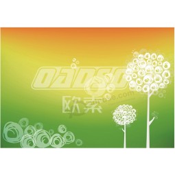 A056 orange yellow green background and treesimagem impresso pintura a tinta para decoração de casa