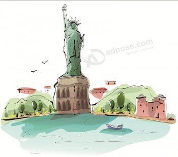 A119 Modern Ink Painting Mural Printed of Statue of Liberty
