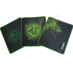 표준 크기 검정 마우스 패드 잠긴 가장자리 mousemat