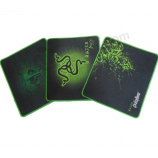 Standard size black mouse pad locked edge mousemat