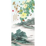 B195 chinese typische schilderij met bloem en vogel landschap inkt schilderij voor wandversiering