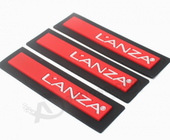 Rectangle Shaped Embossed Logo PVC Rubber Labels