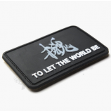 Custom rubber pvc label patch embossed pvc logo badge