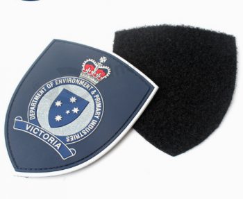 Silicone logo patch with hook backside wholesale