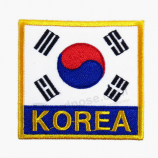 Ferro di alta qualità sul ricamo patch di bandiera della Corea