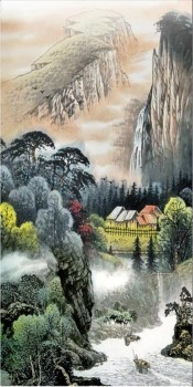 B218 chinese traditionele inkt kalligrafie landschap home decor schilderij