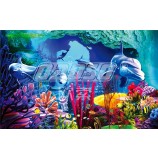 A240 golfinho mundo subaquático parede mural mural de fundo para decoração de casa
