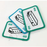 Fashion custom embroidered badge self-adhesive garment accessories patches embroidery