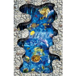 A243 Ozean Welt Delphin 3D stereoskopische Malerei für Veranda Dekoration