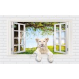 A258 de tijger ligt op het raam stereoscopische achtergrond kunst aan de muur schilderij decoratie