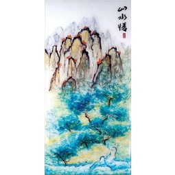B245 Morden Chinese Landscape Ink Painting Wall Art Porch Mural