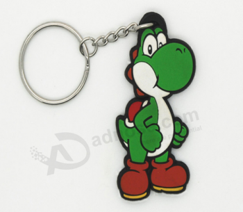 Porte-clés en caoutchouc silicone personnalisé de personnage de dessin animé mignon