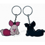 Geformtes Öko-Freundlicher weicher PVC keychain Schlüsselhalter