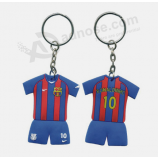 3D custom logo rubber keychain jersey soft pvc keychain