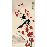 B267手-花と鳥の絵画壁画の装飾を描いた