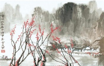 B274 Best Selling Ink Painting Chinese Painting Wall Art Background Decoration