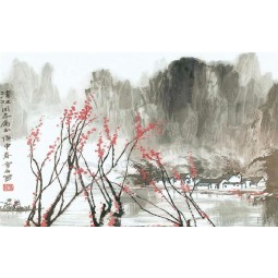 La migliore pittura di vendita di inchiostro cinese che dipinge la decorazione della priorità bassa di arte della parete della pittura