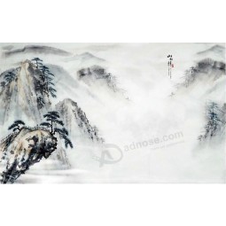 B426 atmosphärische chinesische Landschaftsmalereiwandkunst-Hintergrunddekoration
