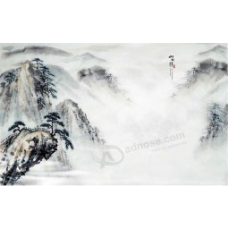B426 atmosphérique chinois paysage peinture murale art décoration de fond