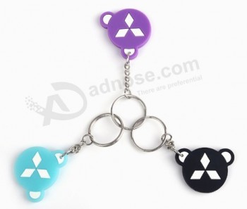 Promotion item wholesale price custom rubber keyring