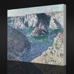 NO-YXP 006 Claude Monet - Rocks at Belle-Île (1886) Impressionist Oil Painting Printed for Sale