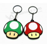 Kundenspezifischer weicher PVC-Gummi geformter Schlüsselring keychain