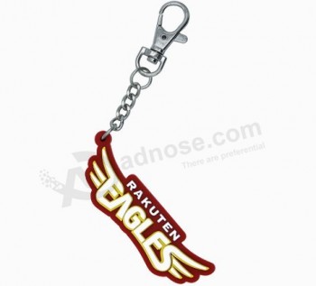 Billiges kundenspezifisches PVC-Gummi-Namensschlüsselring-Silikon keychain