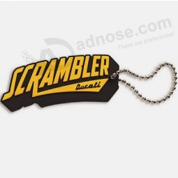 Decorative round pvc soft rubber band tag