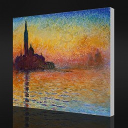 Pas-Yxp 012 claude monet-San giorgio maggiore au crépuscule(1908)Peinture à l'huile impressionniste imprimée pour la décoration murale