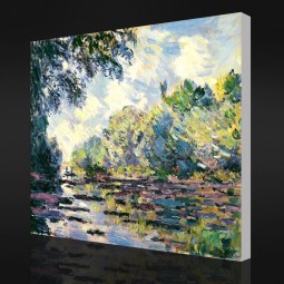 Ninguna-Yxp 014 claude monet-Sección del sena, cerca de giverny(1885)Pintura al óleo impresionista impresa en lienzo