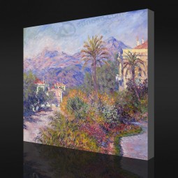 Nee-Yxp 020 claude monet-Strada romada in bordighera(1884)Impressionistische olieverfschilderij decoratie kunst aan de muur voor thuis
