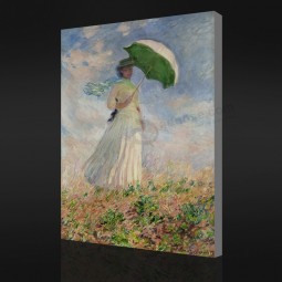 Nein-Yxp 022 Claude Monet-Studium einer Figur im Freien(Nach rechts gerichtet)(1886)Impressionist Ölgemälde Wandkunst auf Leinwand gedruckt