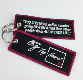 Wholesale embroidery custom motorcycle key chain