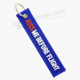 Popular design Before flight key tag woven key ring