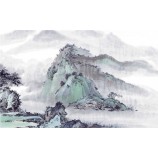 B276カスタム装飾風景の墨絵画壁アートが印刷されます