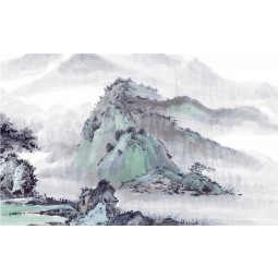 B276 benutzerdefinierte Dekoration Landschaft Tuschemalerei Wandkunst gedruckt