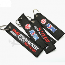 High Quality Embroidered Key Chain Woven Keyring