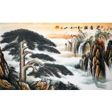 B285 gast-Groet pine achtergrond tv hoog-Einde landschap chinese inkt schilderij