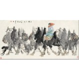 B015リュウ・ダウエイによるリビングルーム装飾用の伝統的な中国の墨絵画
