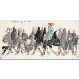 B015 Journey to a Thousand Miles Traditional Chinese Ink Painting for Living Room Decoration by Liu Dawei